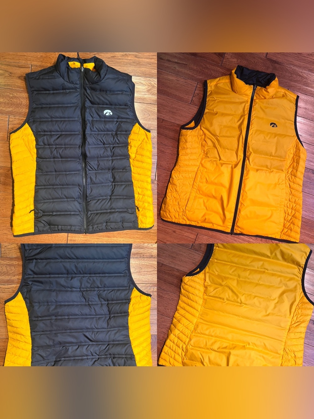 NWOT Men's Reversible Puffer Vest  University of Iowa Hawkeyes